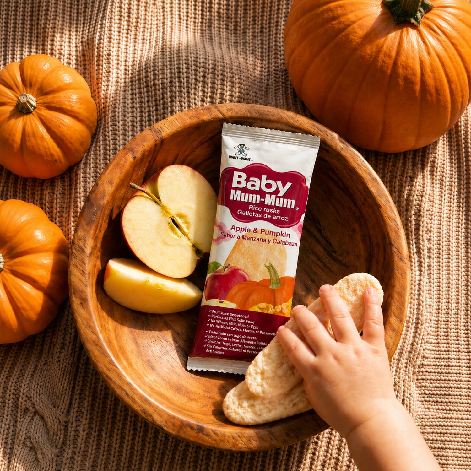 Galleta Baby Mum-Mum sabor Manzana y Calabaza 21 gr