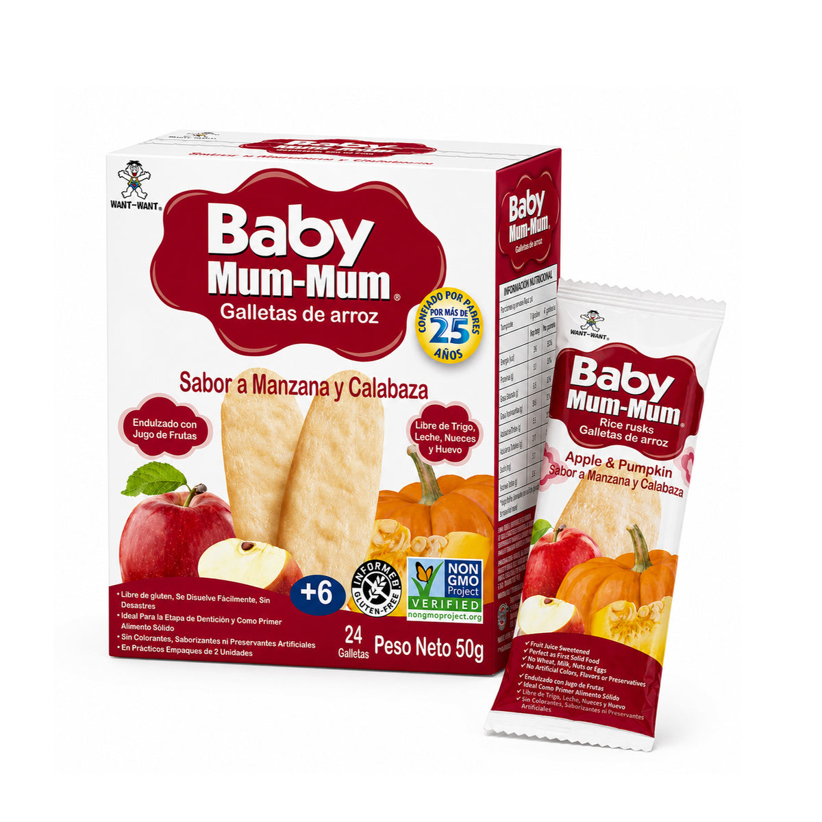 Baby MUM-MUM Manzana y calabaza