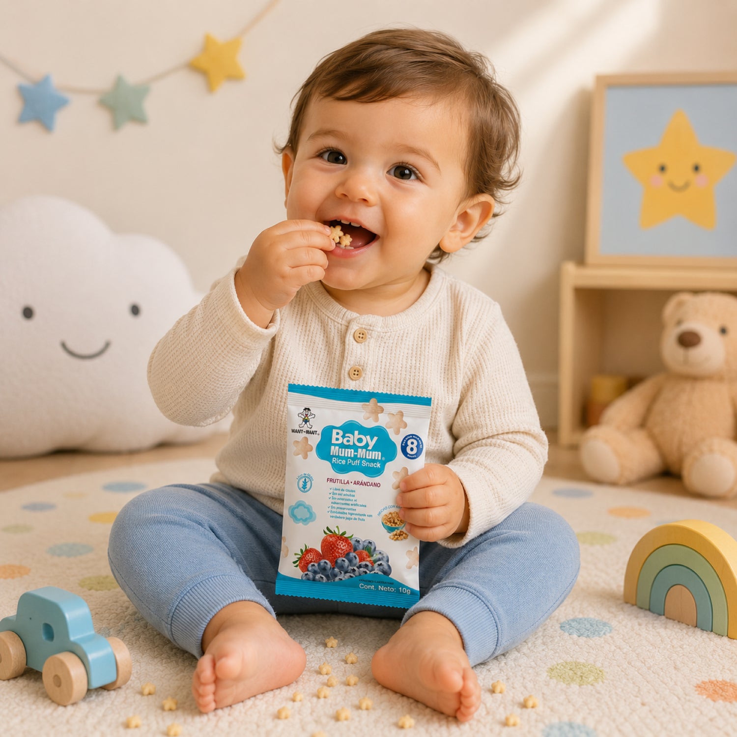 Cereal Baby Mum-Mum Puff sabor Frutilla y Arándano 10 gr