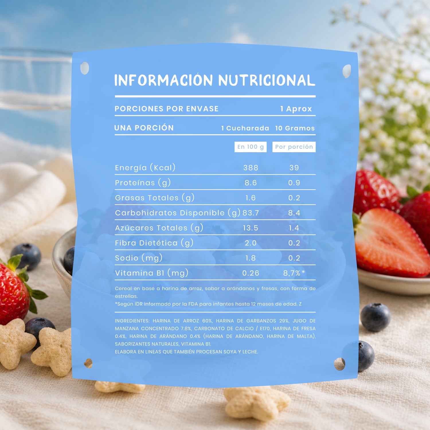 Cereal Baby Mum-Mum Puff sabor Frutilla y Arándano 10 gr