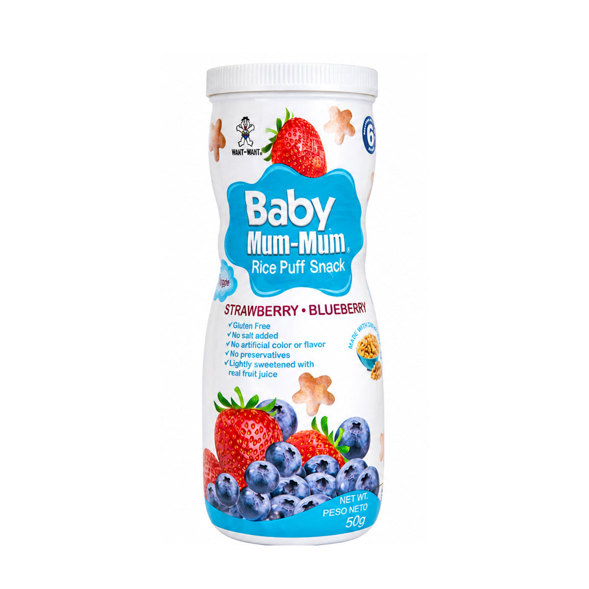 Baby Puffs frutilla y arándano 50grs