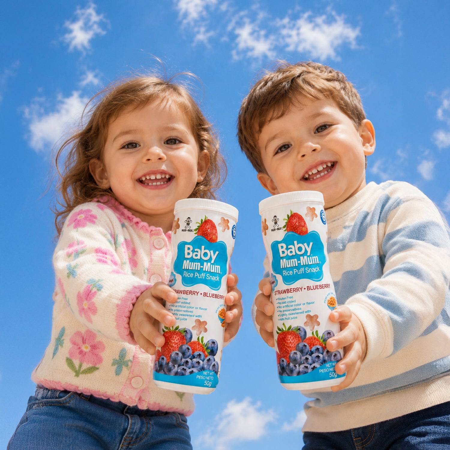 Cereal Baby Mum-Mum Puff sabor Frutilla y Arándano 50 gr