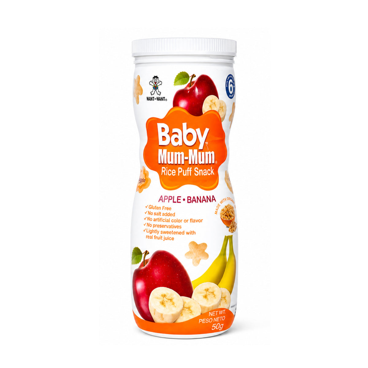 Baby Puffs manzana y plátano 50grs
