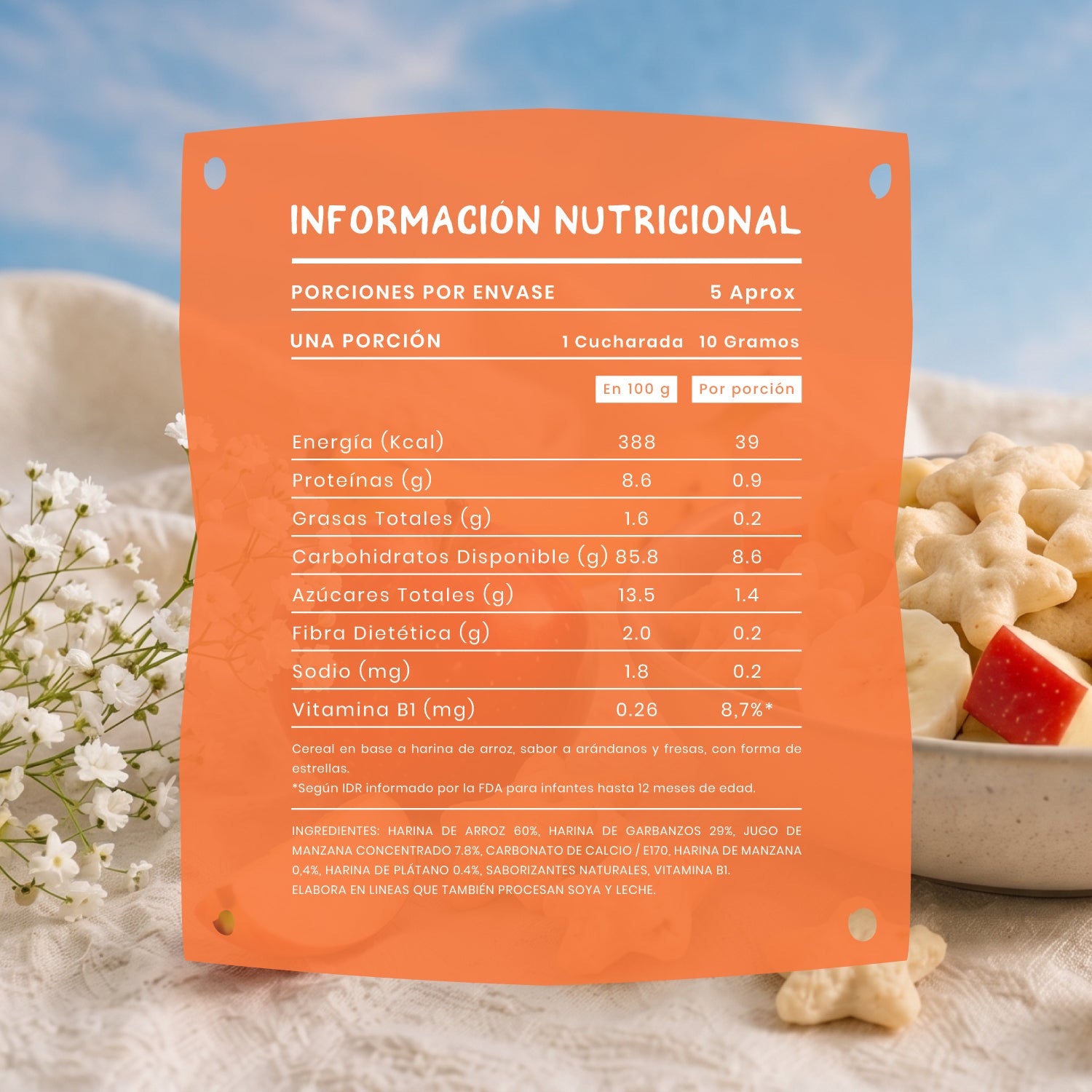 Cereal Baby Mum-Mum Puff sabor Manzana y Plátano 50 gr