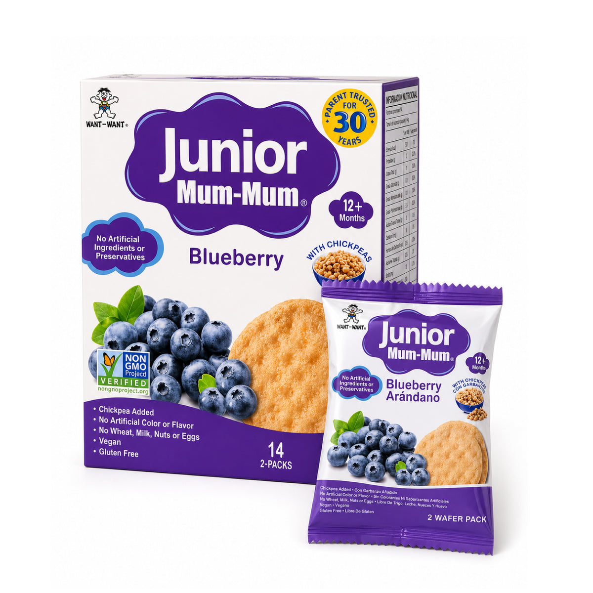 Galletas de Arroz Arándano (58g) Baby Mum-Mum