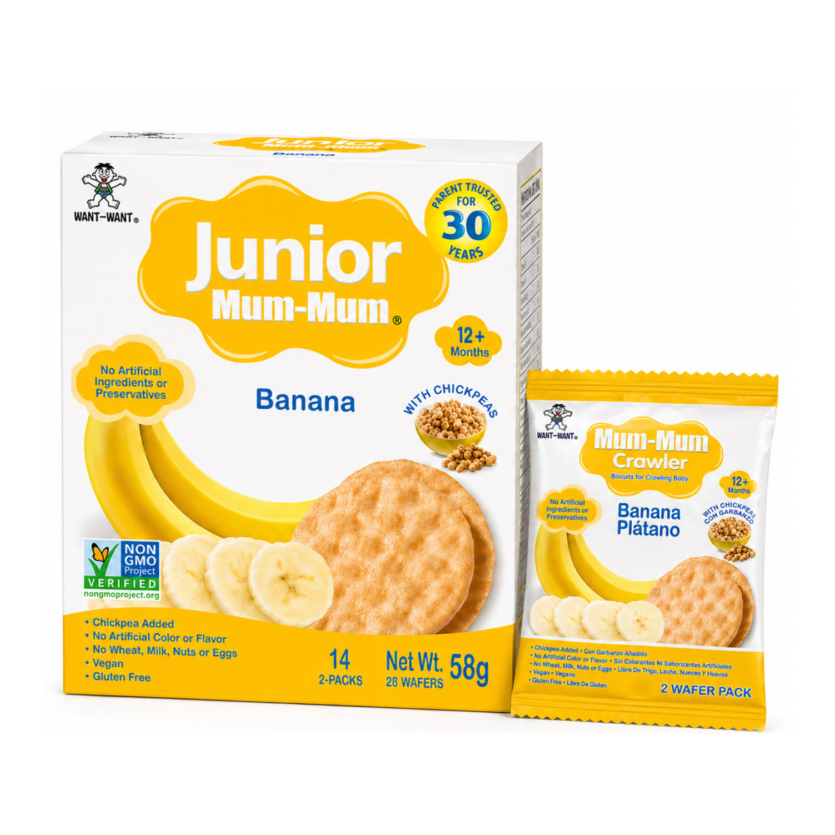 Galletas de Arroz Plátano (58g) Baby Mum-Mum