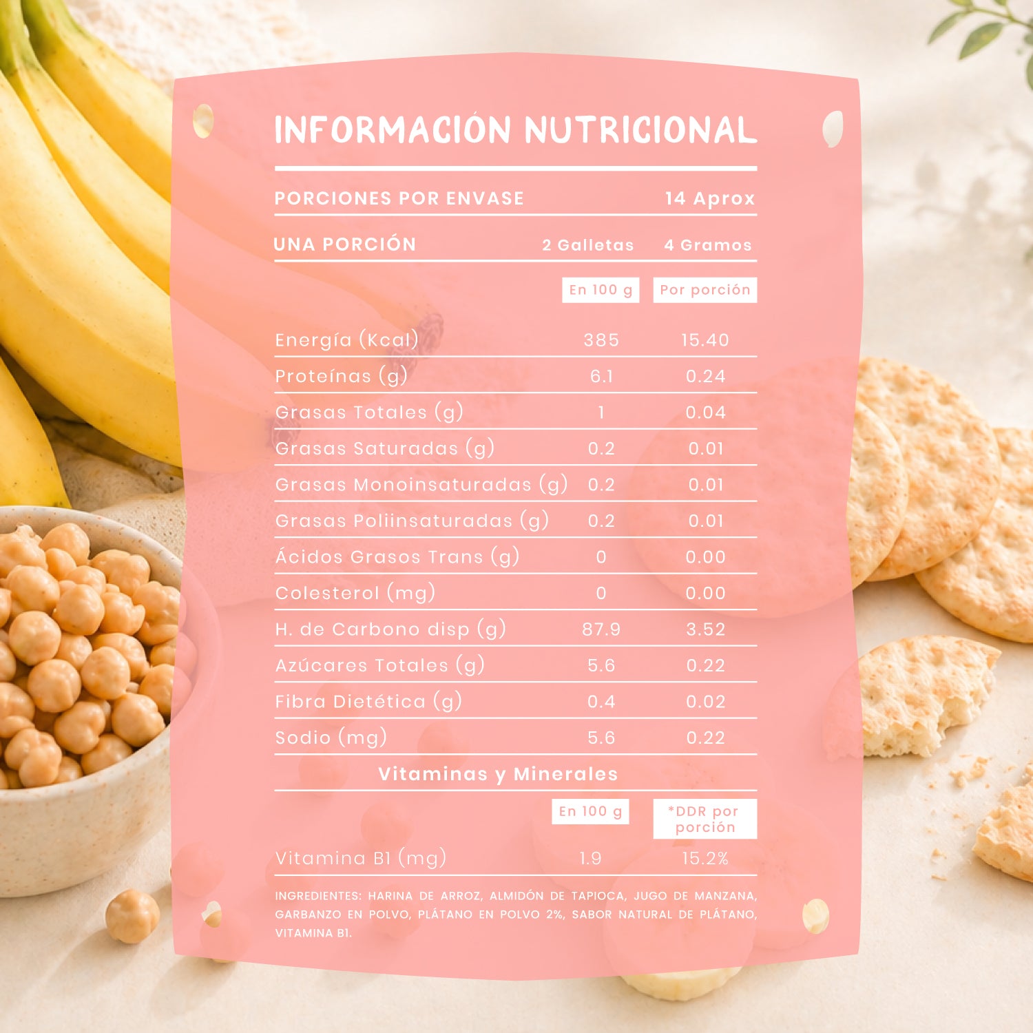 Galleta Junior Mum-Mum sabor Plátano 58 gr