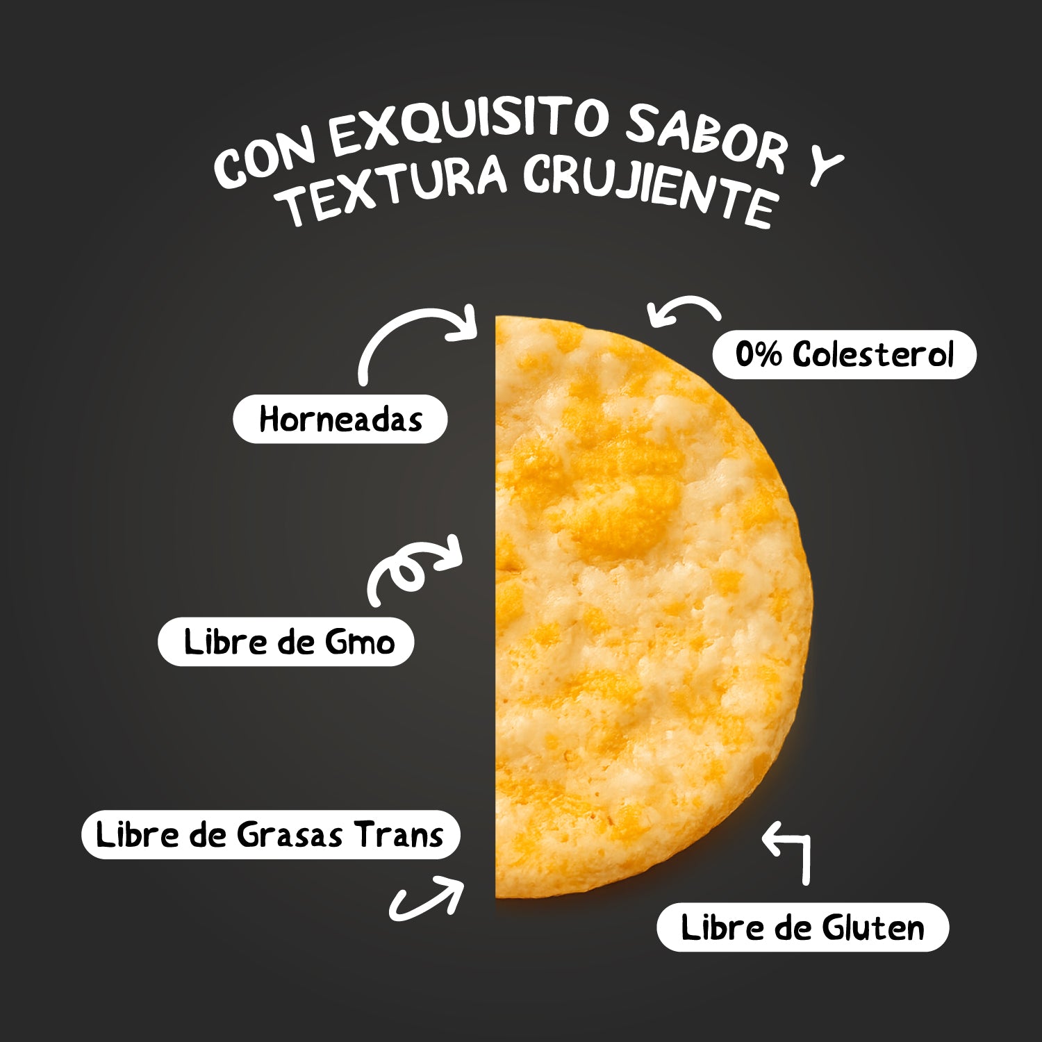 Galleta de arroz Rice Crisps sabor Queso 100 gr