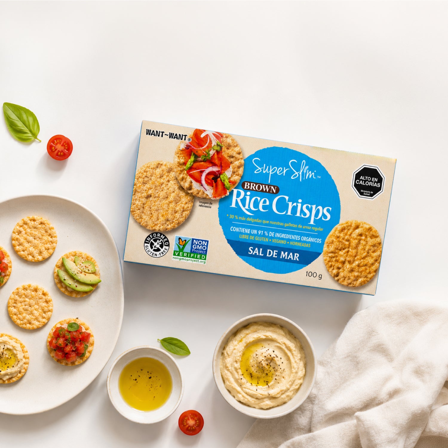 Galleta de arroz Rice Crisps sabor Sal de Mar 100 gr