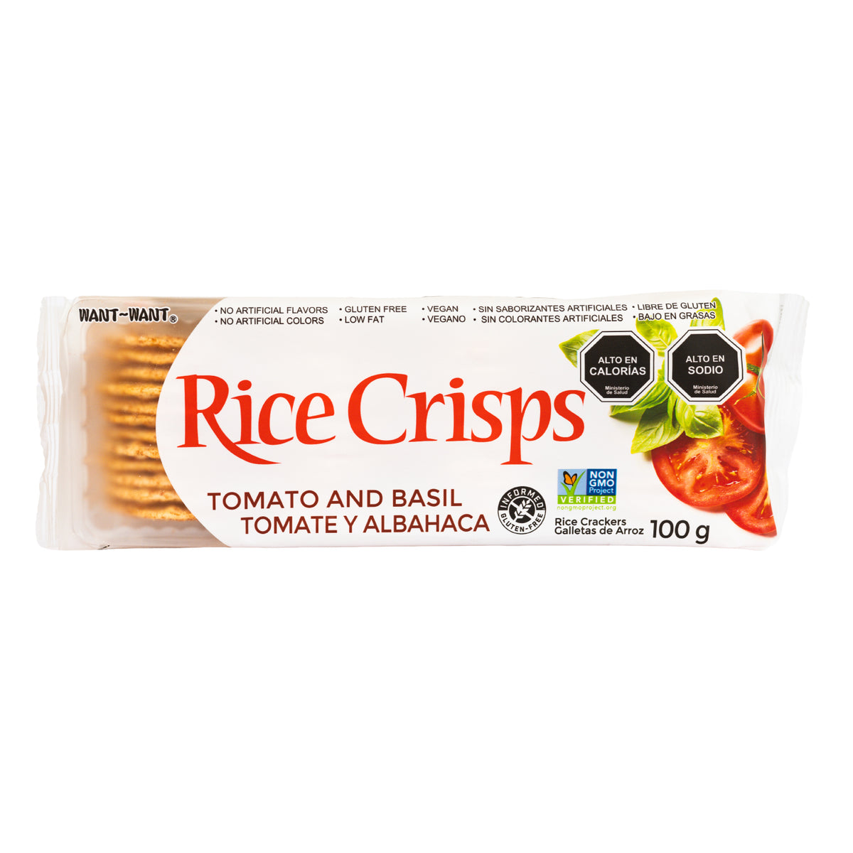 Galleta de arroz Rice Crisps sabor Tomate & Albahaca 100 gr