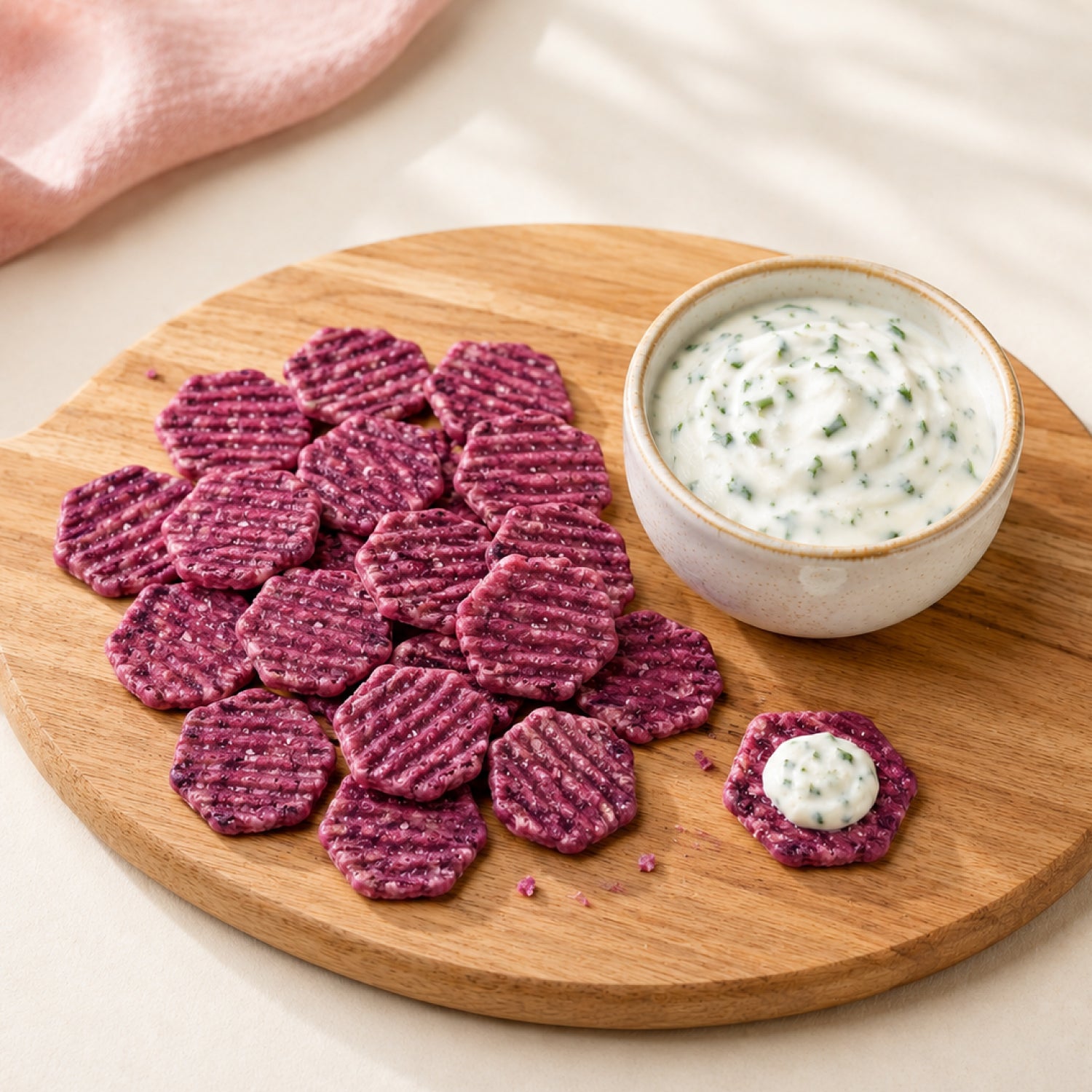 Chips de arroz Tasty Snax sabor Camote Morado 100 gr