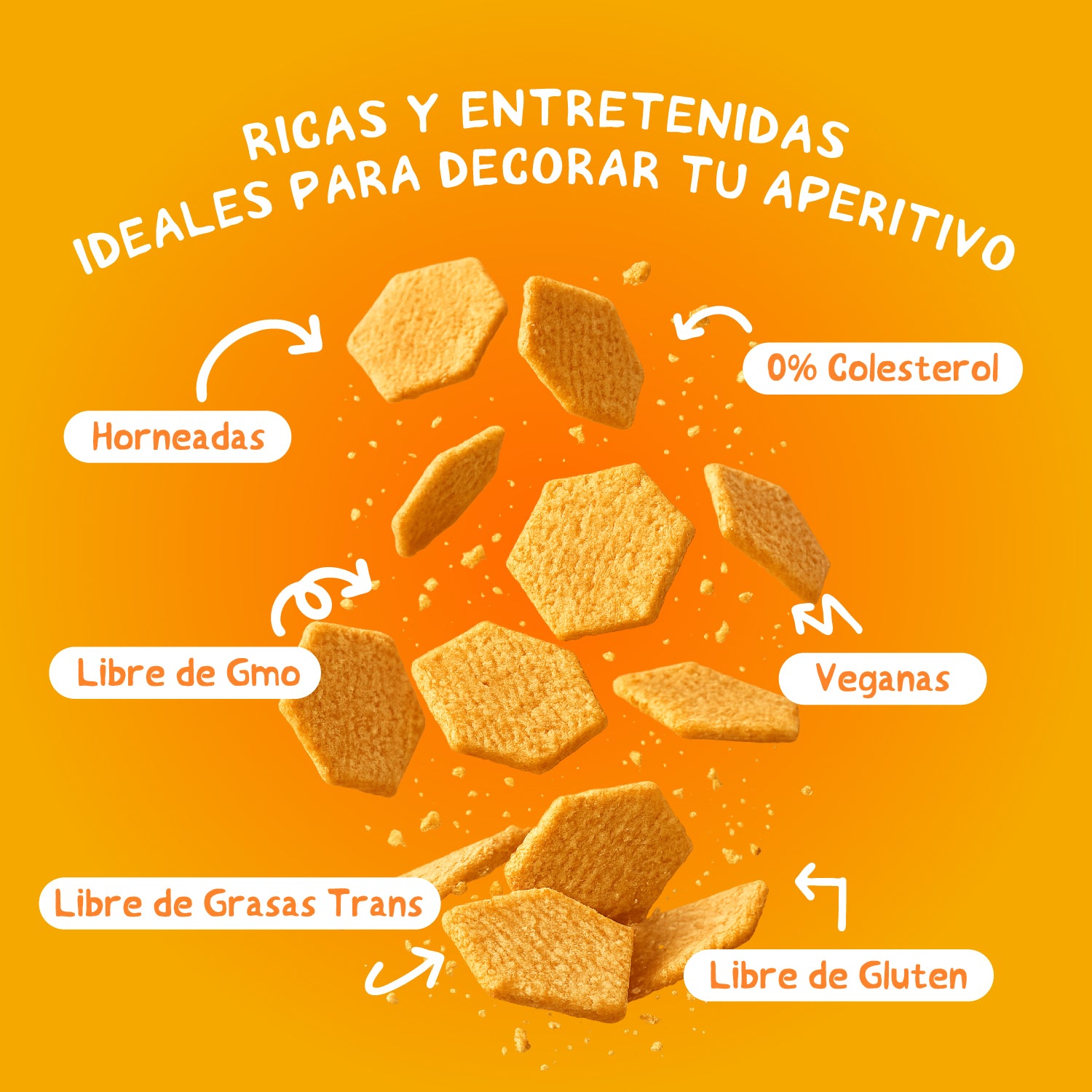 Chips de arroz Tasty Snax sabor Zapallo 100 gr