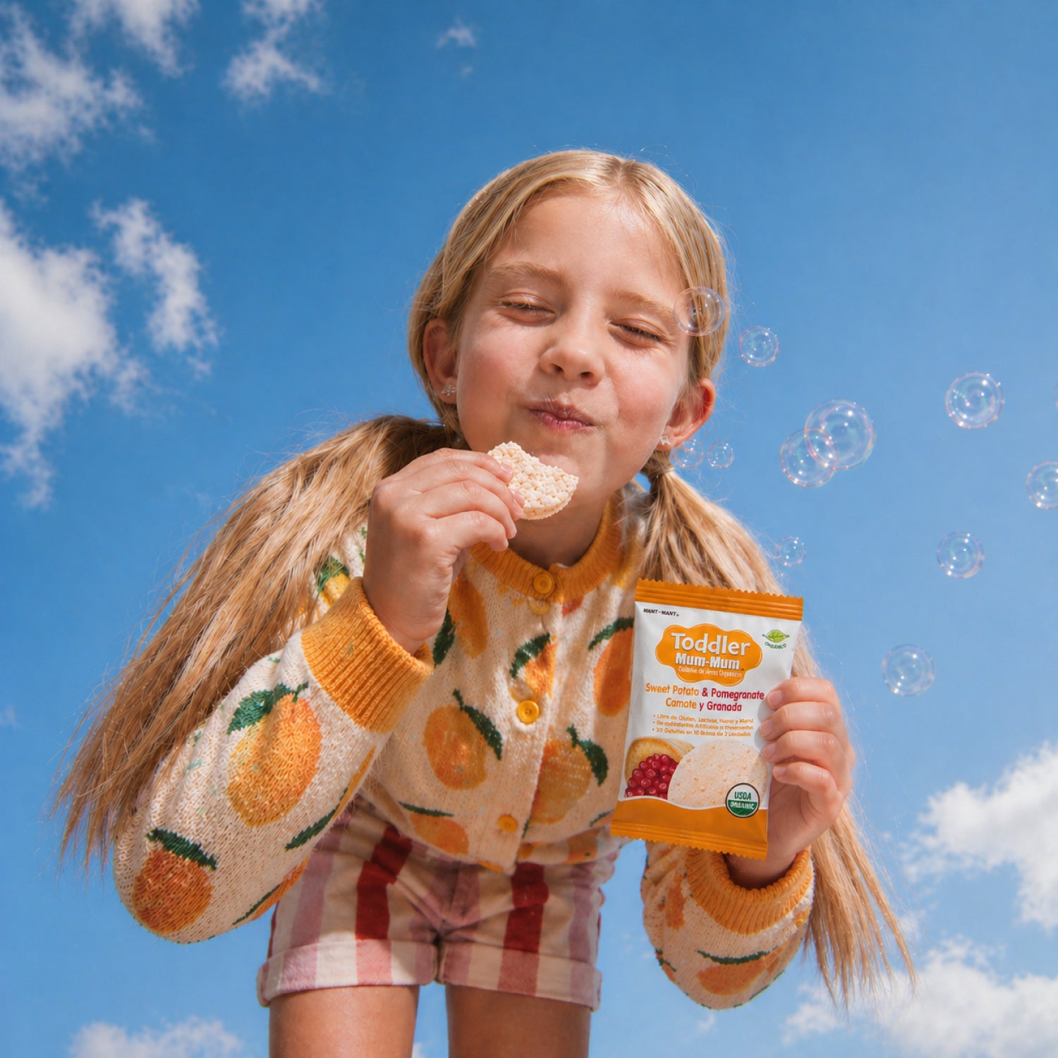 Galleta Toddler Mum-Mum Orgánica sabor Camote y Granada 50 gr